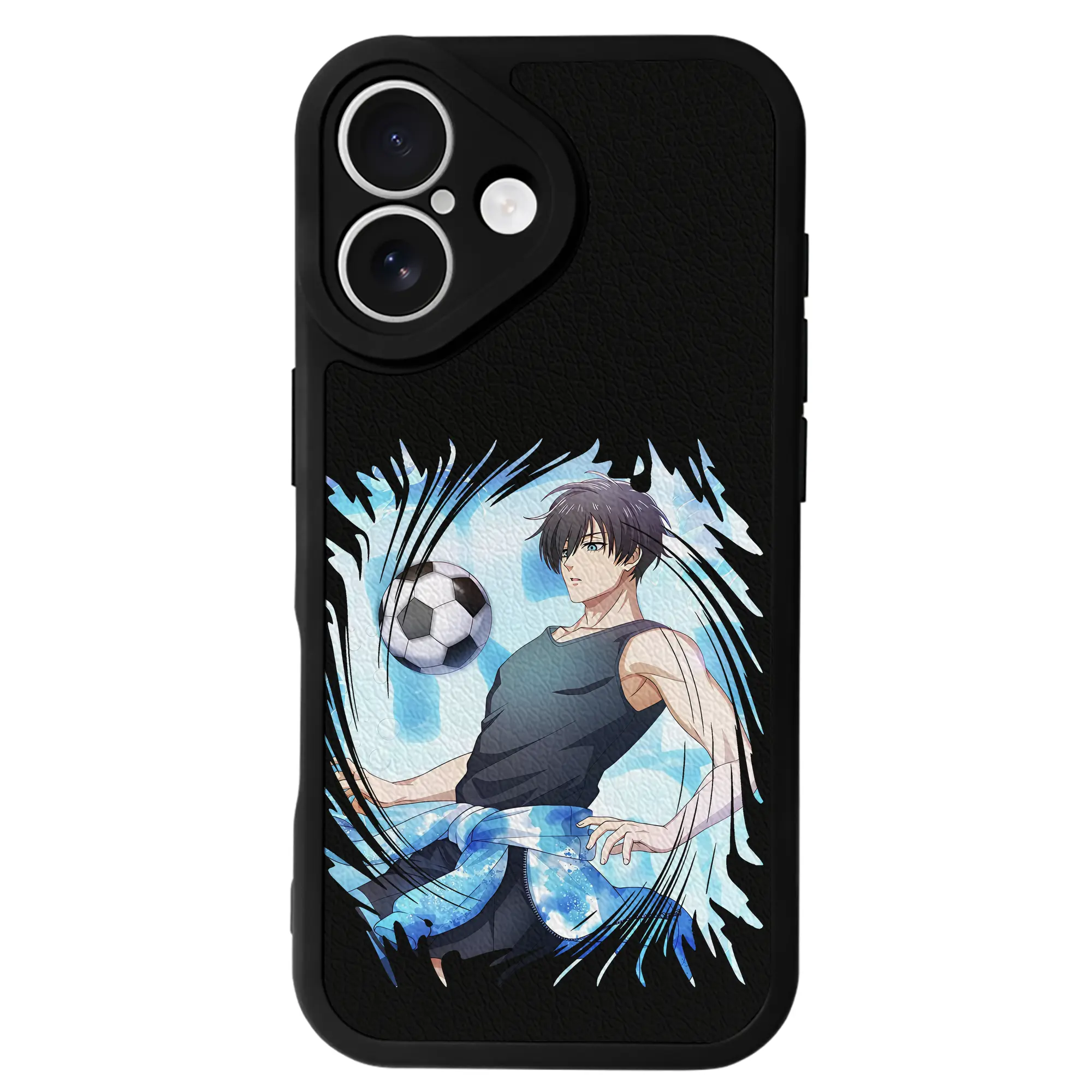 ブルーロック グッズ 糸師凛 - IPhone 16シリーズ対応 ・ シリコンスマホケース ・ レザー調 ・ 高精度フィット ・ 耐衝撃 ・ ワイヤレス充電対応 ・ 精密カット